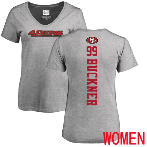 San Francisco 49ers Ash Women DeForest Buckner Backer #99 NFL T Shirt